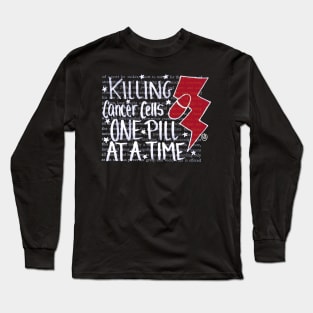 Killing Cancer - white design w/red Long Sleeve T-Shirt